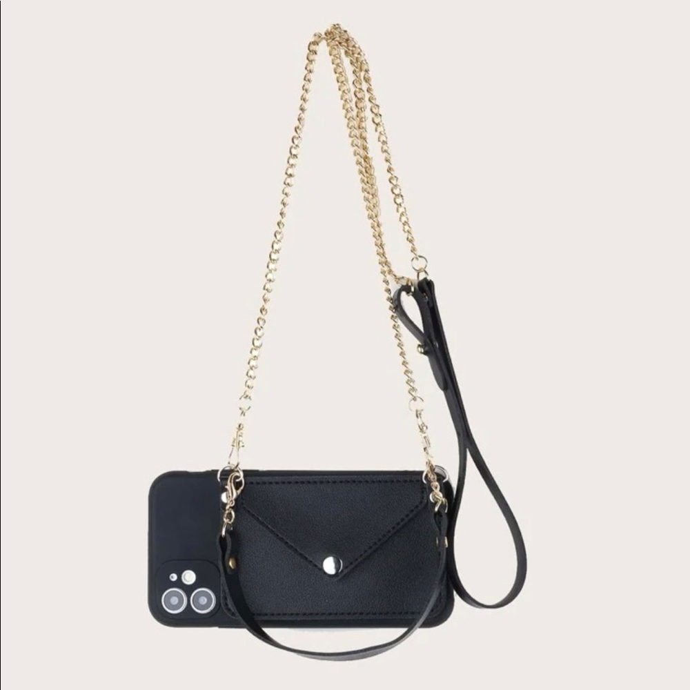 Phone Cases -Wallet case in Black & Red